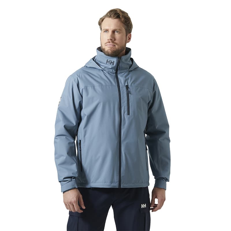 Veste imperméable doublée polaire HELLY HANSEN Crew Hooded Midlayer Sailing 2.0 L 601 Washed Navy