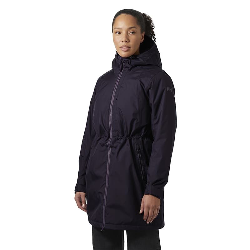 Veste longue imperméable HELLY HANSEN W Aden II L 660 Black Grape