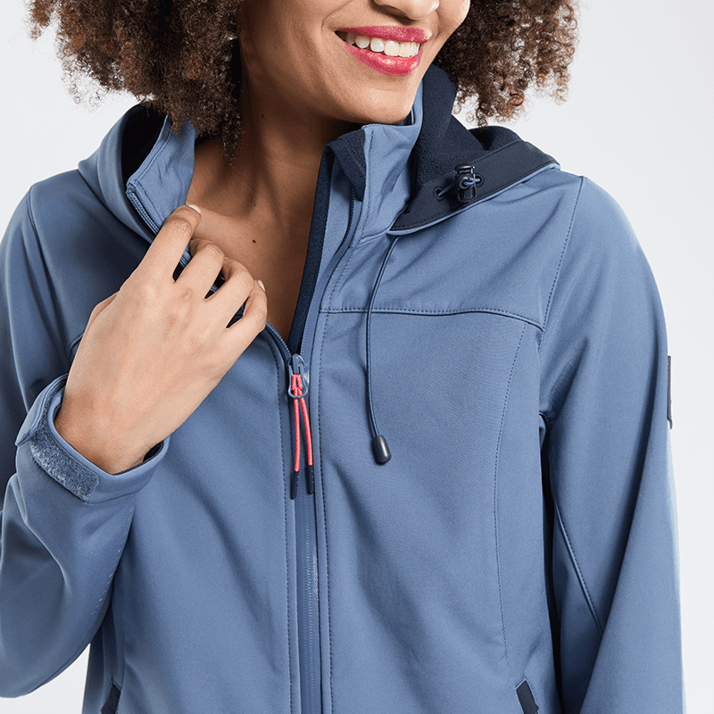 Veste softshell doublée polaire BERMUDES Sillages 38 B496 Bleu Ardoise