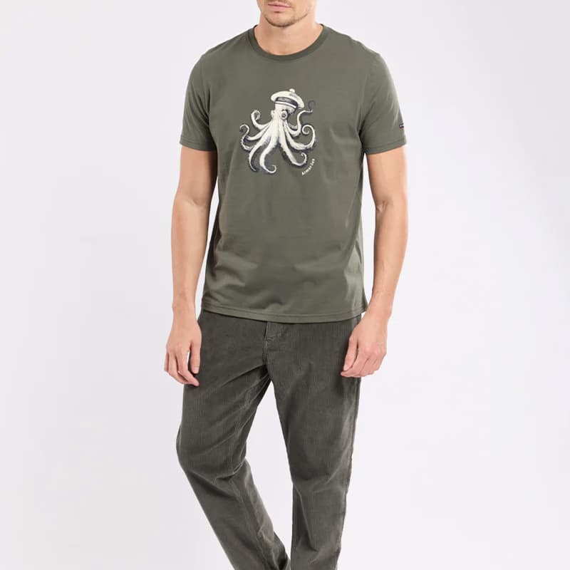 T-shirt sérigraphié ARMOR-LUX Pieuvre matelot 75222 2XL RJZ Pieuvre matelot/chiméra