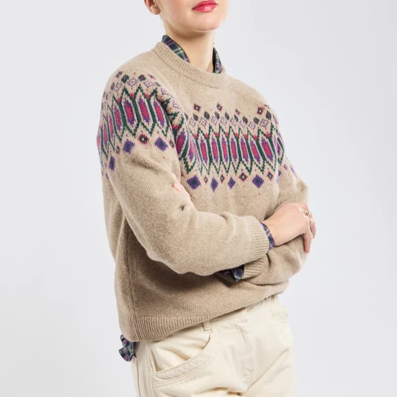 Pull Jacquard ARMOR-LUX Héritage 74227 0 RHZ Jacquard White Pepper/Mela