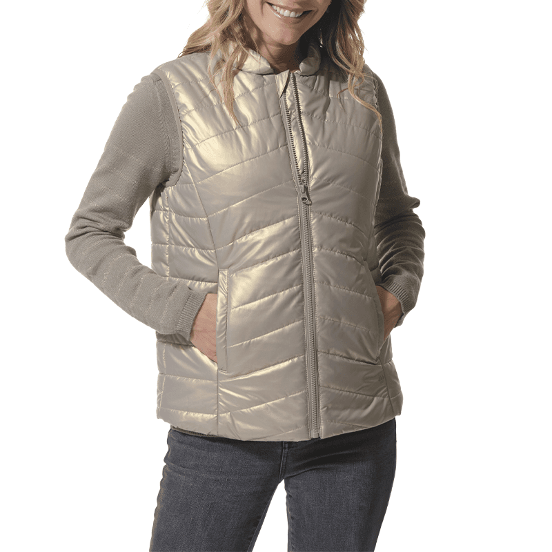 Doudoune métallisée sans manches HUBLOT Olivia Met 2XL Tea