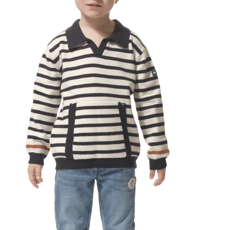 Pull esprit polo HUBLOT Baggy 3 Ans Ecru/Marine/Noisette