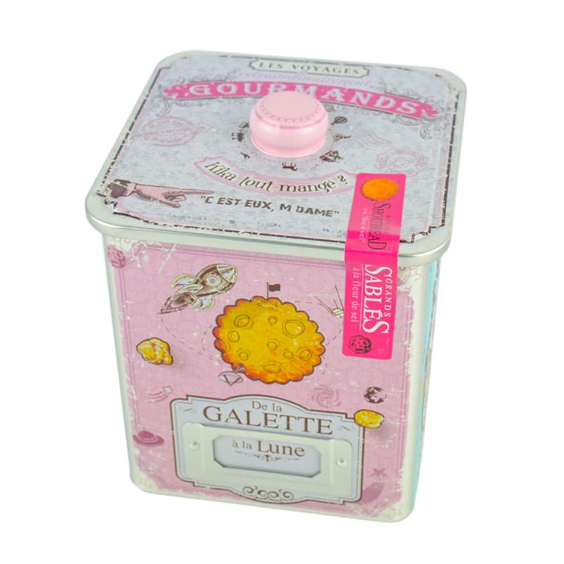 Boite collector Grands Sablés "Voyage Gourmand Vintage" SOCIÉTÉ DV