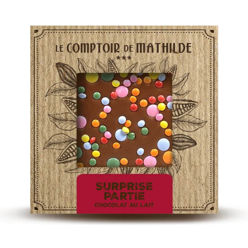 Tablette Chocolat au Lait Surprise Partie LE COMPTOIR DE MATHILDE