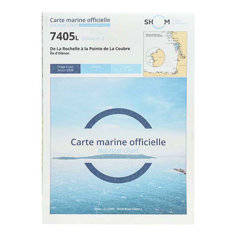 Carte marine Shom 7405L - De La Rochelle à la Pointe de La Coubre