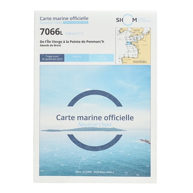 Carte marine Shom 7066L - De l'Ăle Vierge Ă la Pointe de Penmarc'h