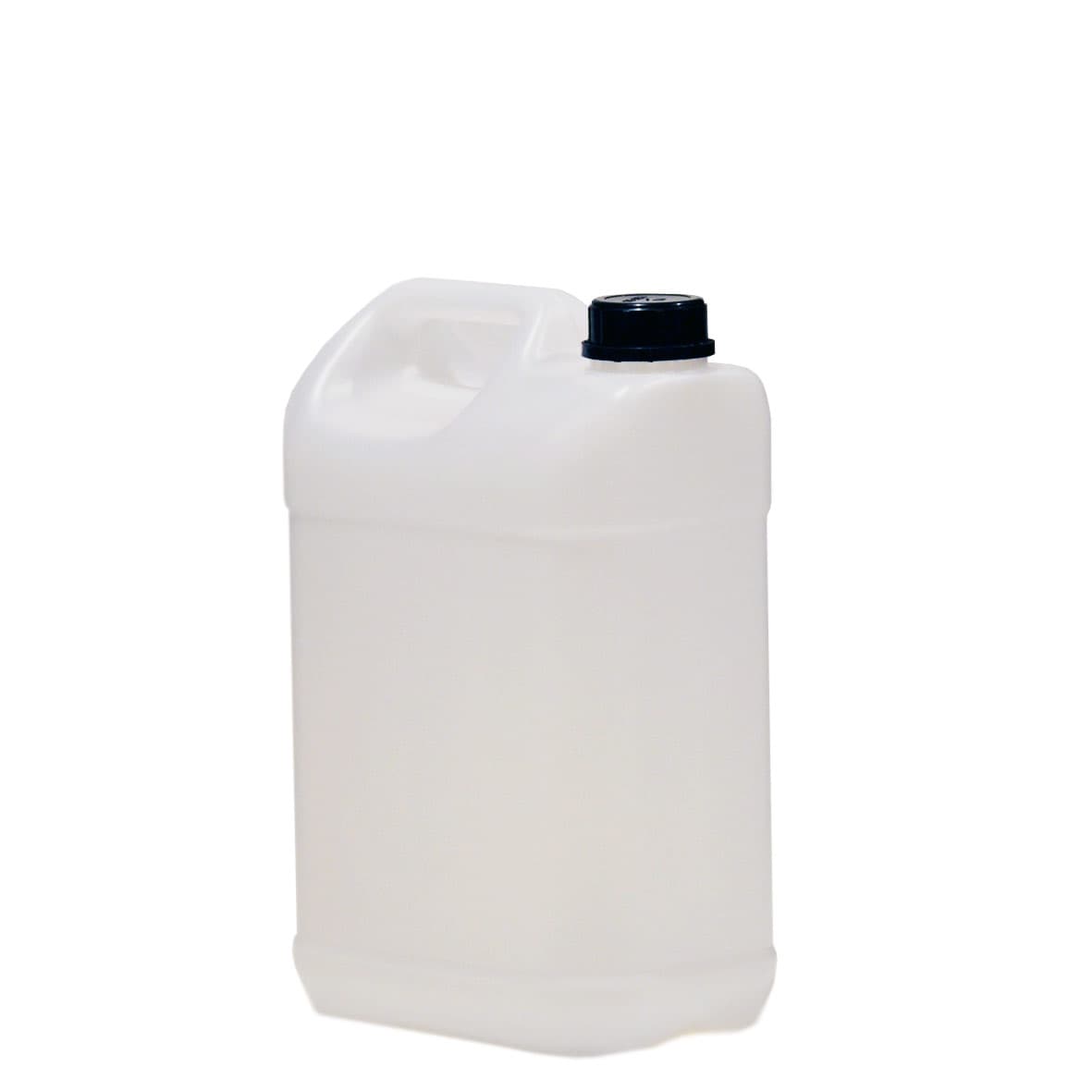 Bidon 5 litres translucide avec bouchon inviolable noir
