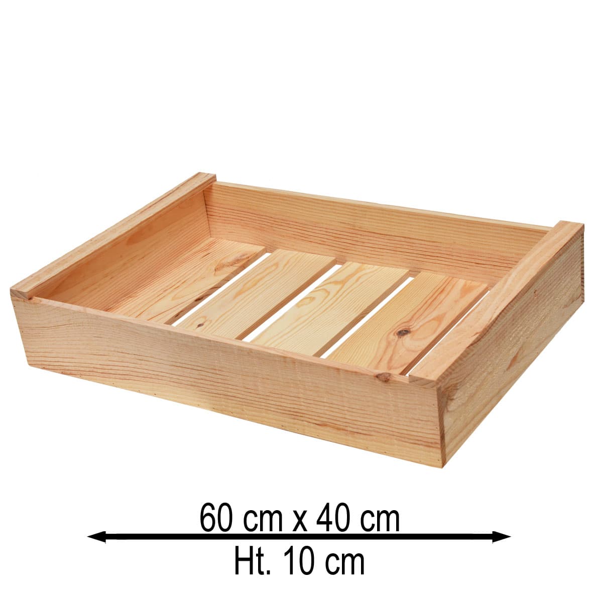 Caisse en bois 1 niveau 60 x 40 x 10 cm