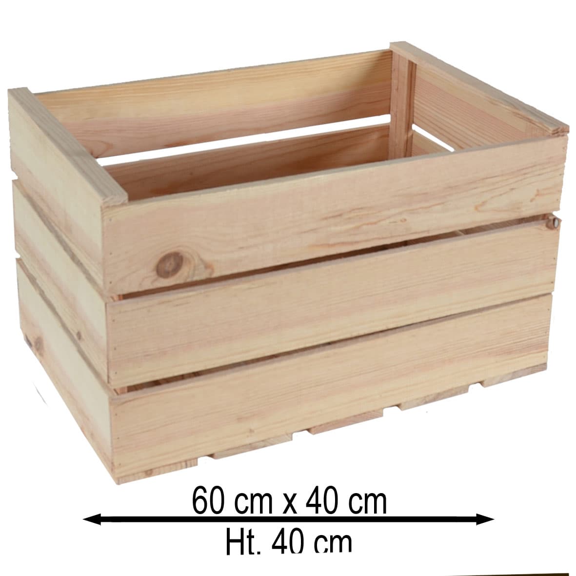 Caisse en bois 3 niveaux 60 x 40 x 35 cm