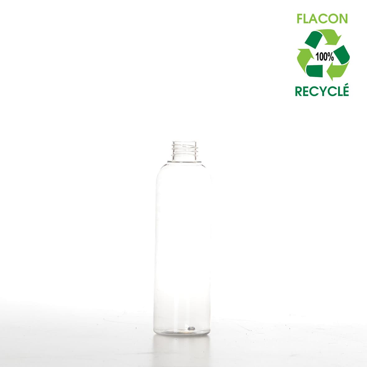 Flacon PET transparent recyclé 250 ml