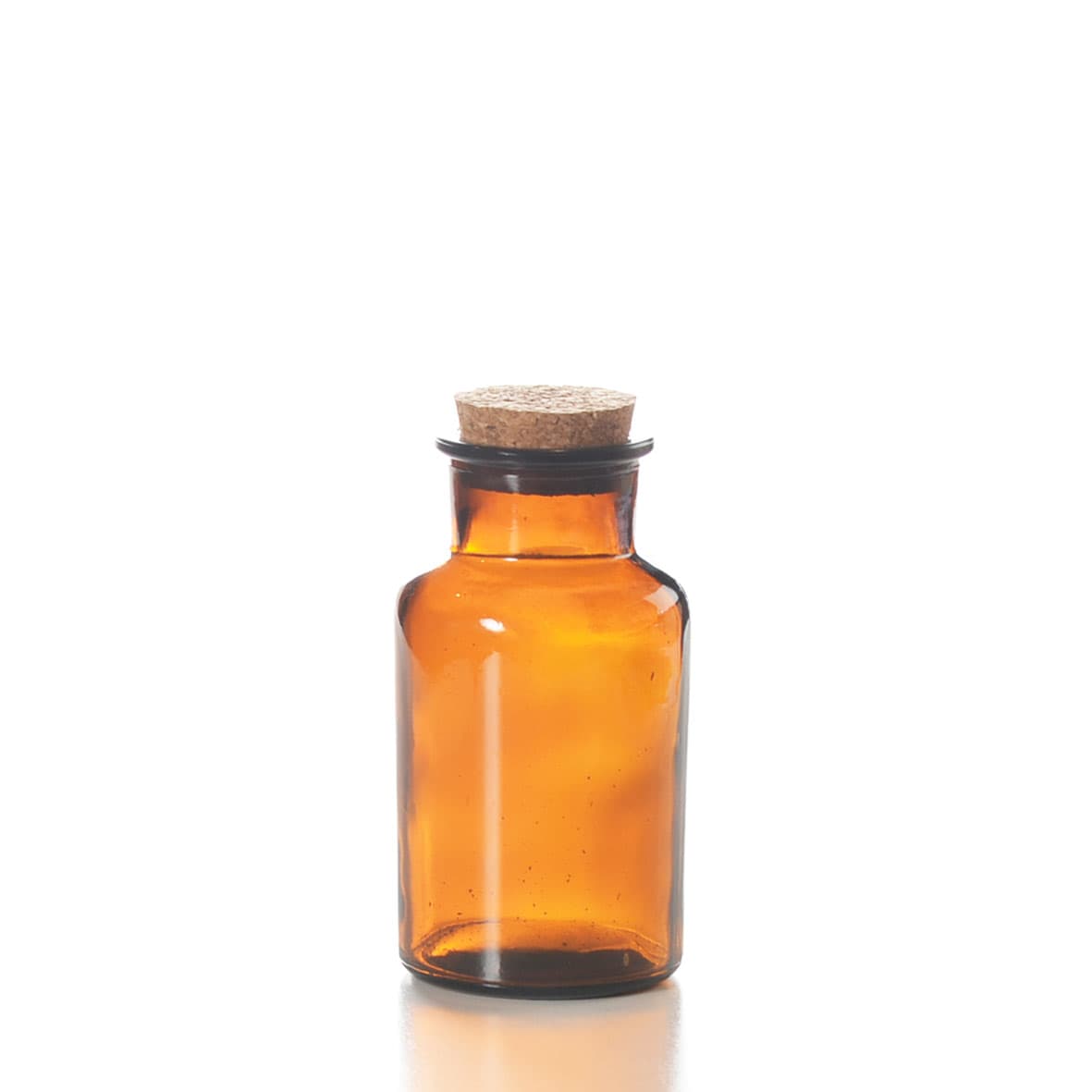Flacon apothicaire en verre ambré 250 ml bouchon liège