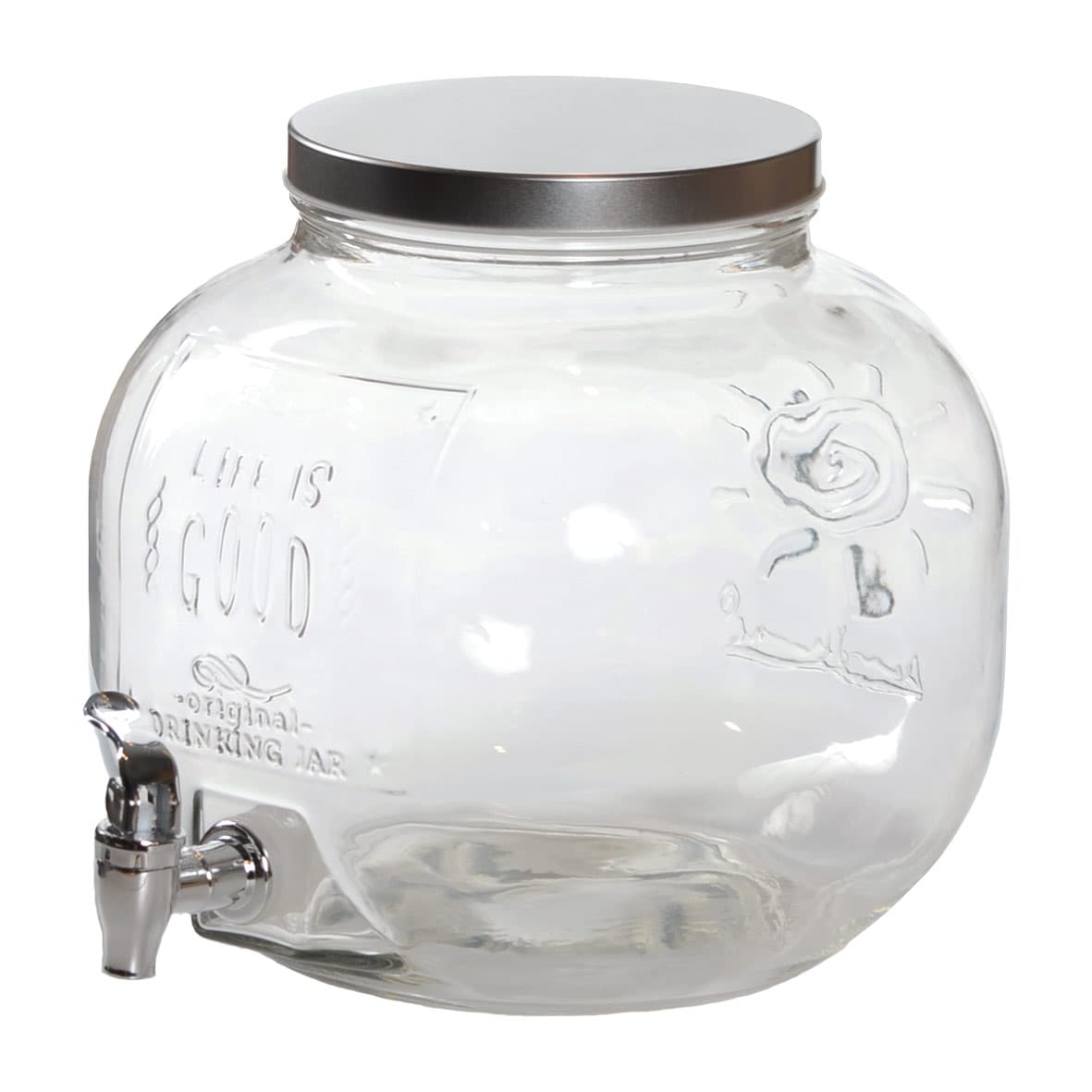 Fontaine à cocktail en Verre 8 litres forme bulle + Robinet