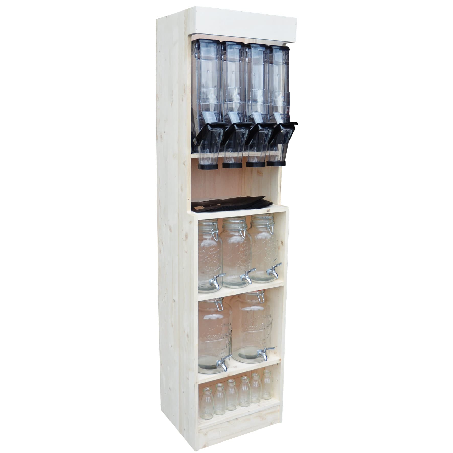 Meuble Décou'vrac étroit pack Silos + Fontaines
