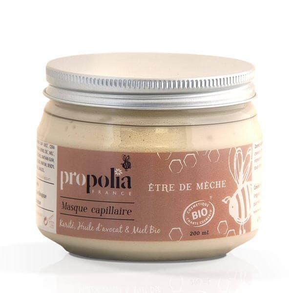 Masque capillaire bio "Etre de mèche" - Karité, Avocat, Miel - Propolia