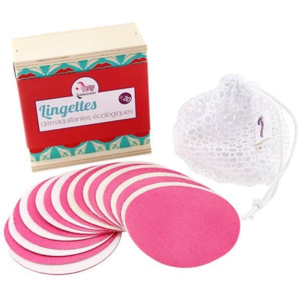 Coffret de lingettes démaquillantes réutilisables - Lamazuna Coffret de 20 lingettes