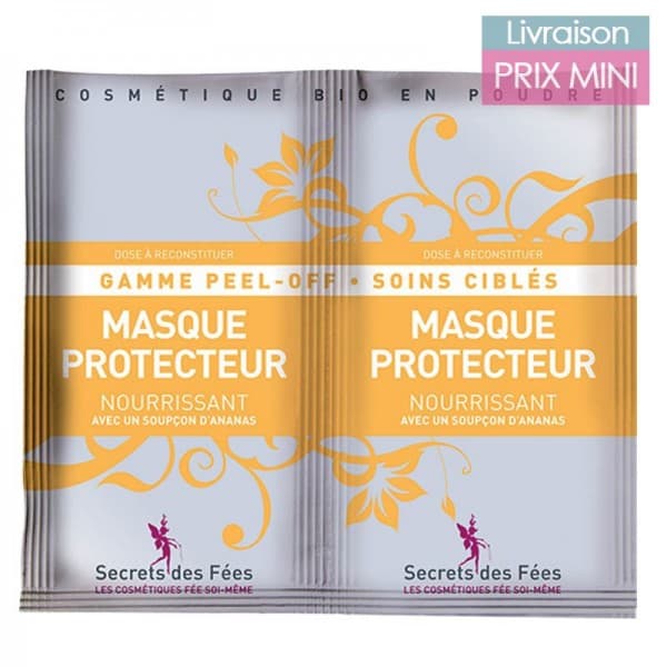 Masque Peel Off Bio - 7 Propriétés au choix - Secrets des Fées Protecteur Nourrissant - Ananas
