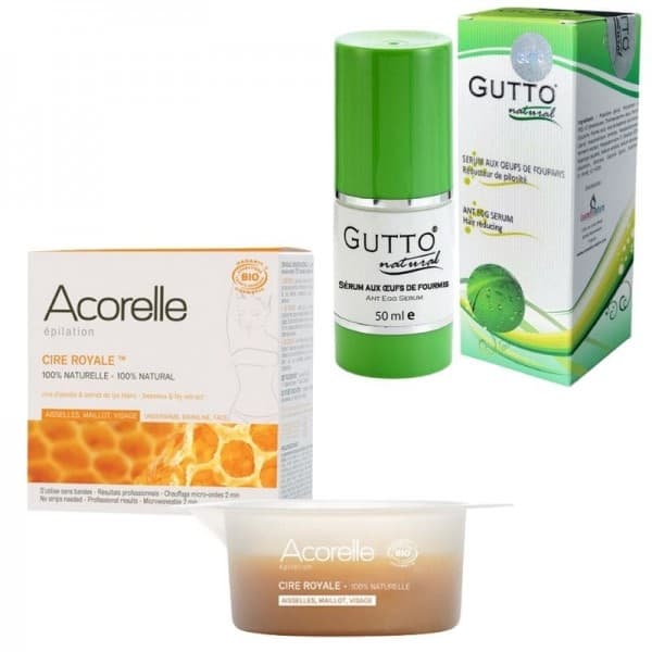 Kit 3 épilation définitive, Cire chaude & Huile anti-poils, Zones sensibles