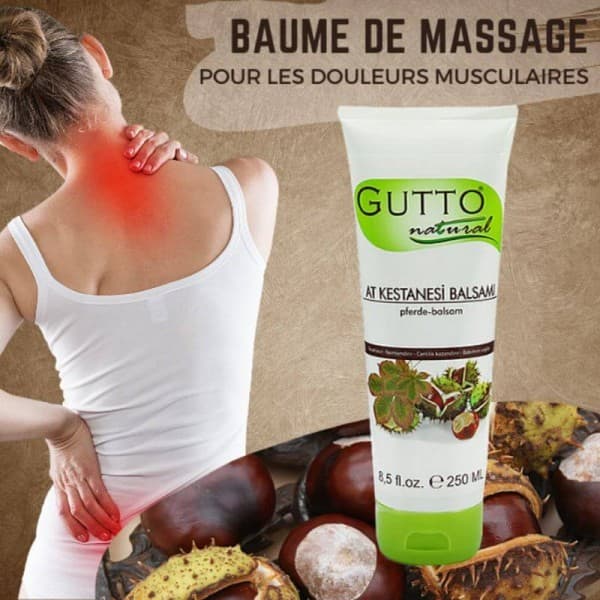 Baume de massage au Marron d'Inde pour douleurs musculaires - Gutto Natural