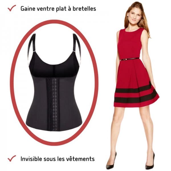 Gaine amincissante, ventre plat, à bretelles 44