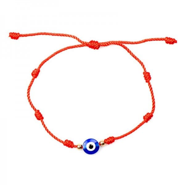 Bracelet Rouge avec perle mauvais oeil - Perle turque de Nazar
