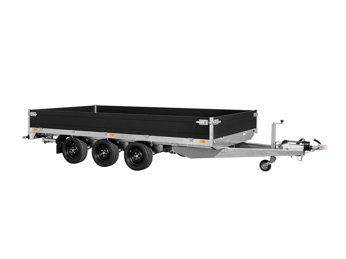 Dreiachsiger Saris PL 506 224 3500 3 HD Heavy Duty Pritschenanhänger
