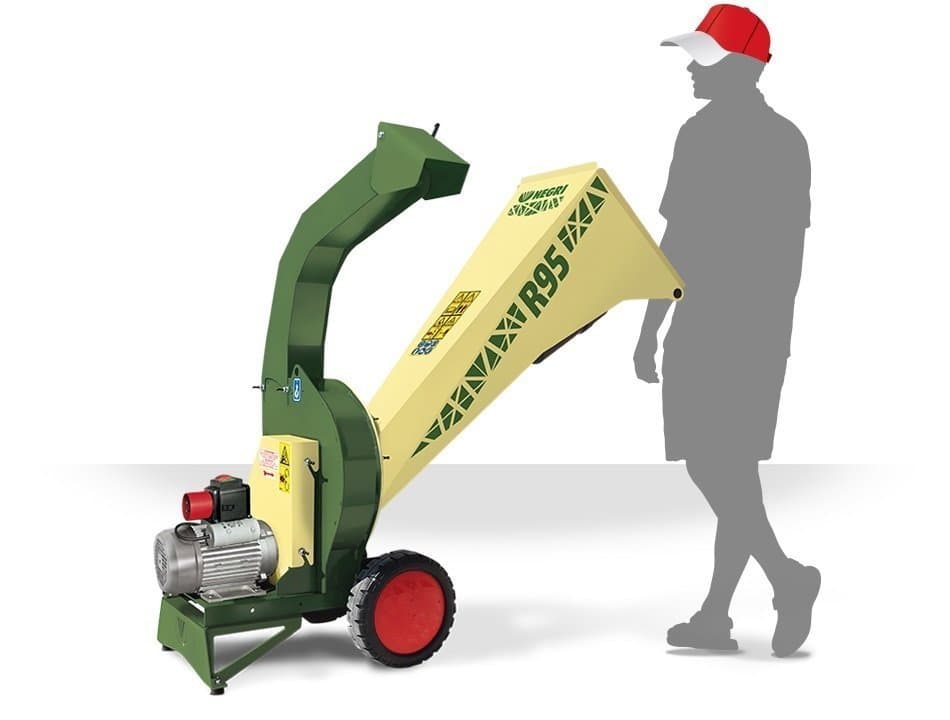 Elektrischer Gartenhäcksler NEGRI R95 mit zwei Motorvarianten