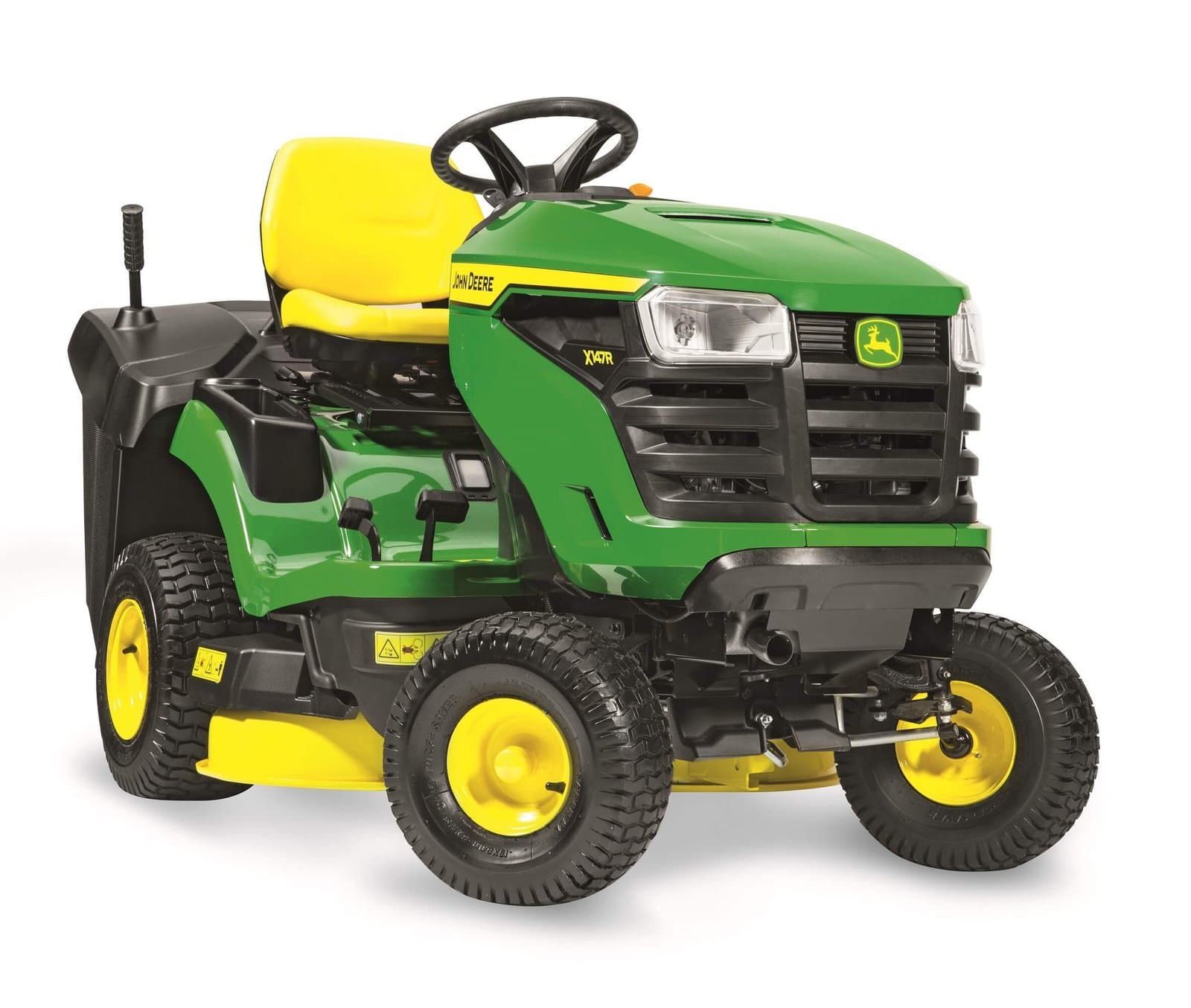 John Deere X147R Rasentraktor mit 300-Liter-Heckbehälter