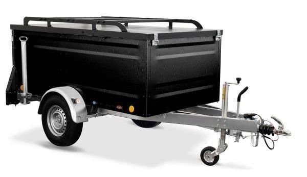 KT-EB3-Kastenanhänger für den Tiefbau, 1300 kg, schwarz, mit Bremse