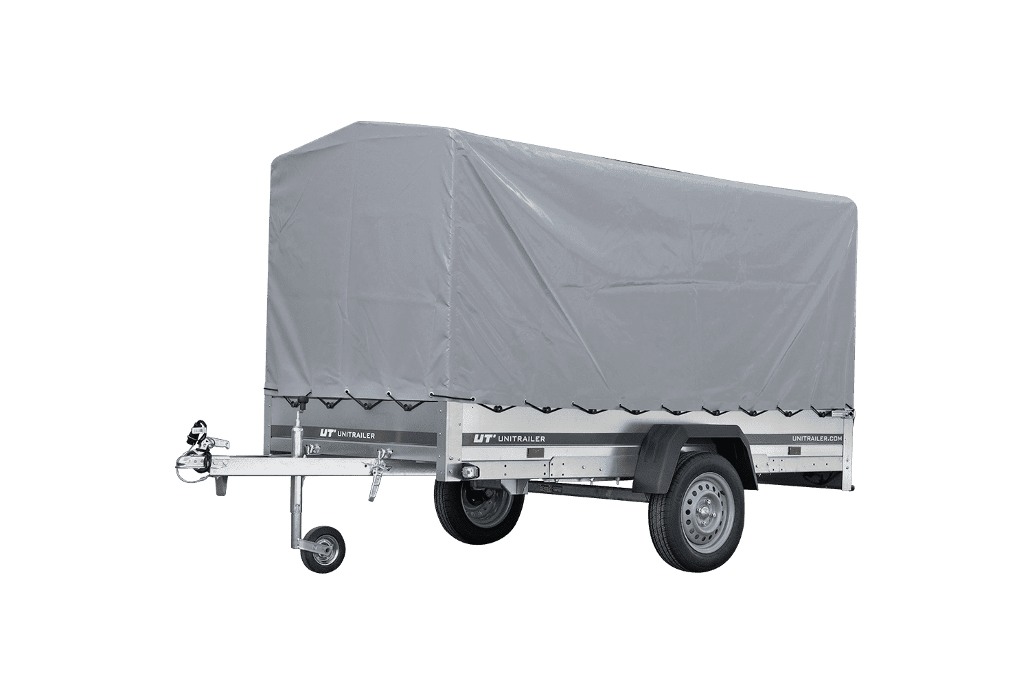 UNITRAILER Garden 264/R KIPP Federanhänger 264 x 125, Fahrgestell H-1100, graue Plane