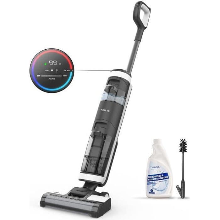 Tineco Floor One S3 - Aspirateur Balai Sans Fil Intelligent - Nettoyeur Sec/Humide - Auto Nettoyage - Wifi Connection - Ecran LED