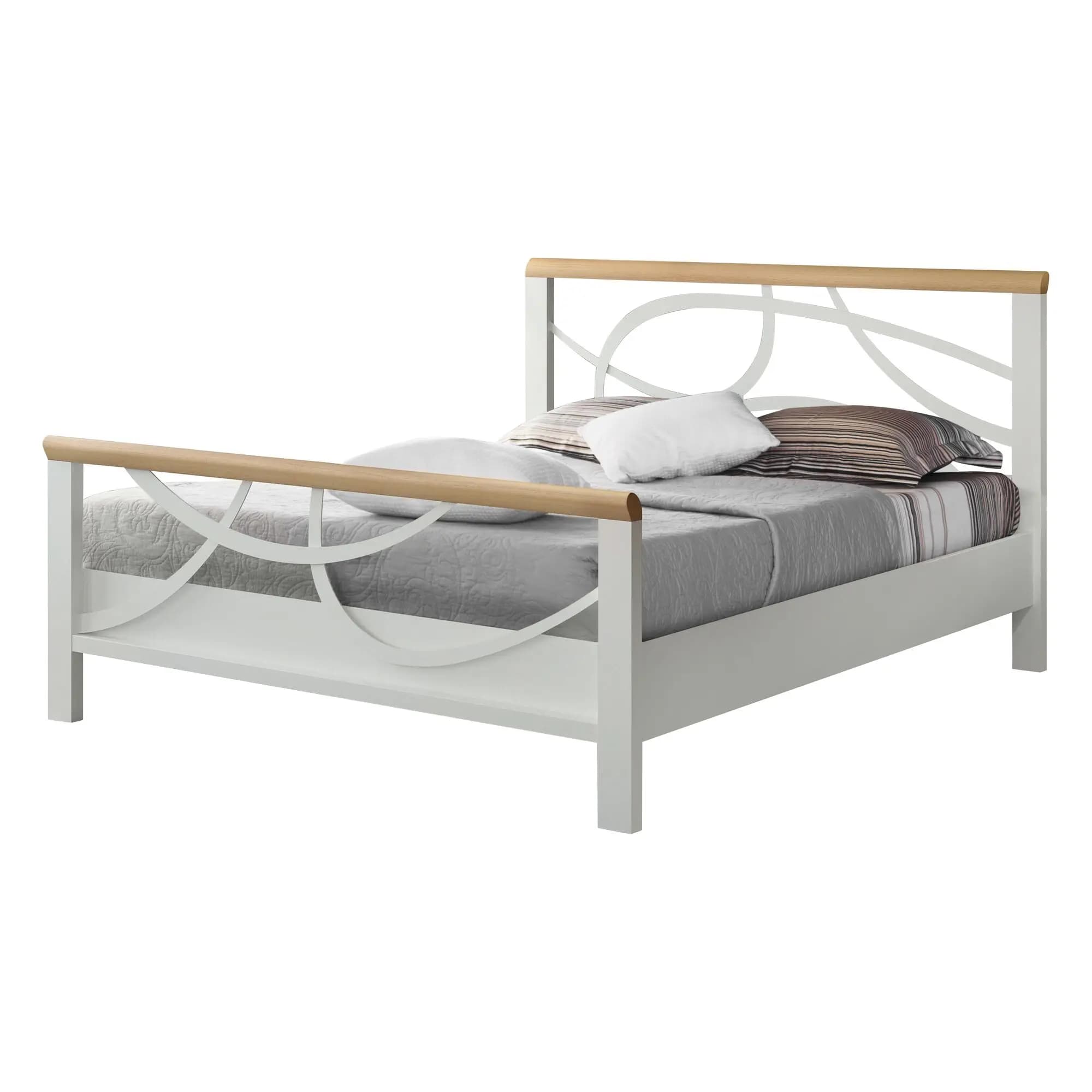 Lit Rachel pied haut - Blanc , 160 x 200 cm
