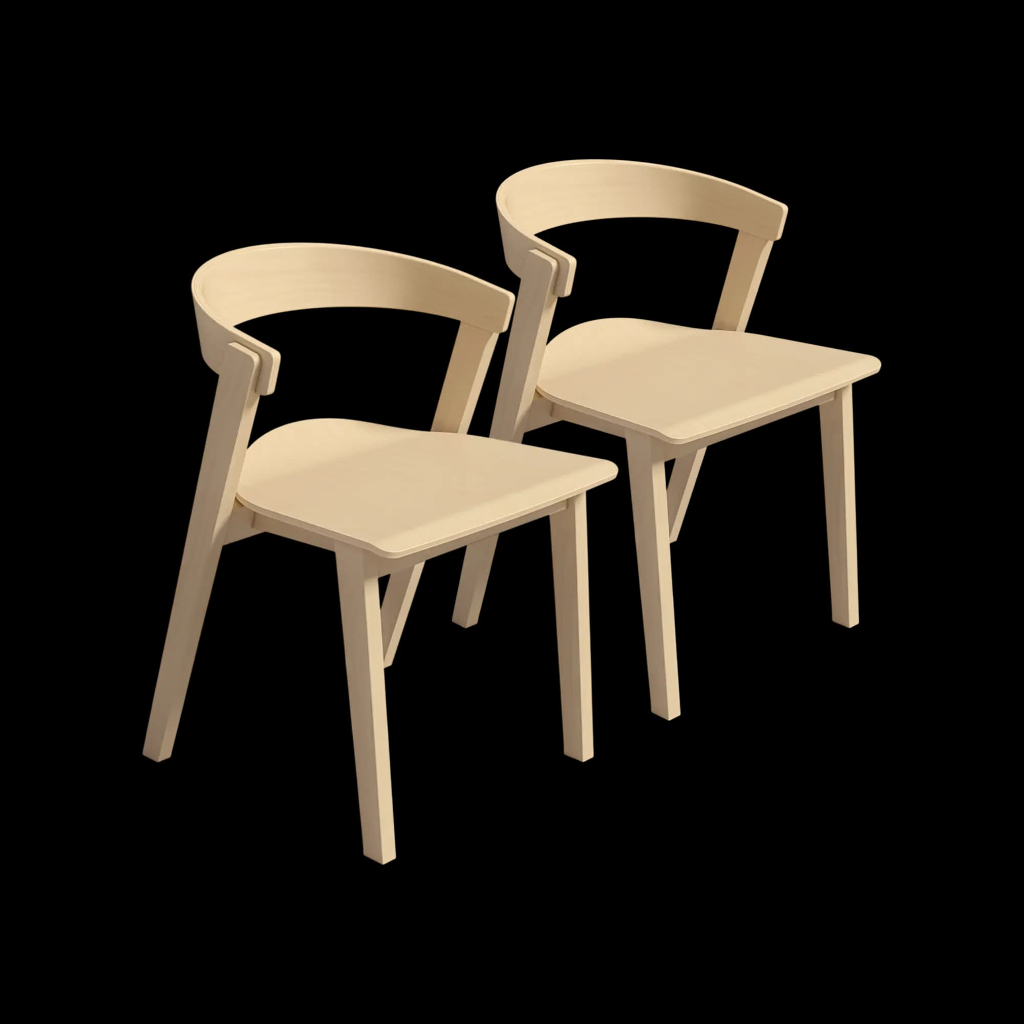 Lot de 2 chaises bois massif Teva
