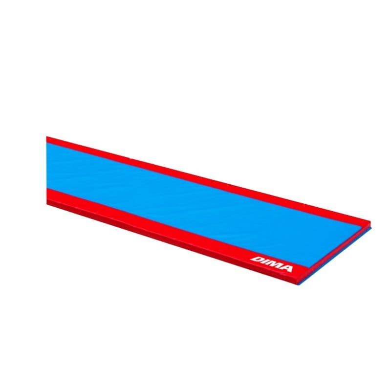 Chemin de gymnastique dimasport <br/>bords rouges associatif velcro en bout