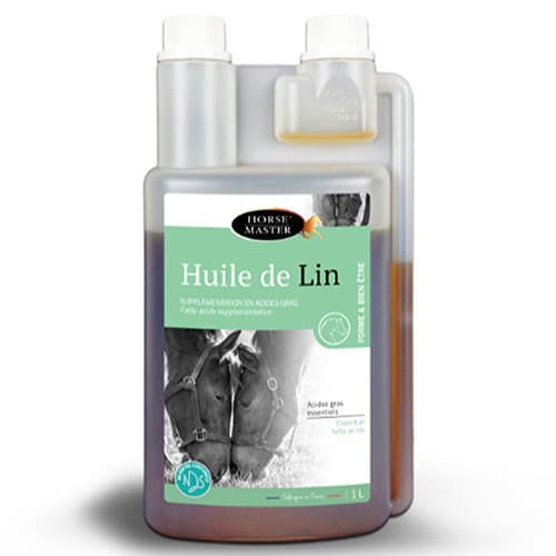Horse Master - Huile de Lin - Source d'omégas pour cheval - 1 L
