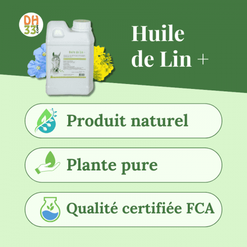Huile de Lin+ - Source Omégas 3 - DistriHorse33 - 3 x 1L