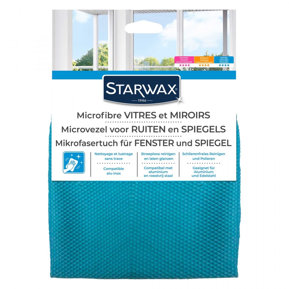 Microfibre surfaces vitrées STARWAX
