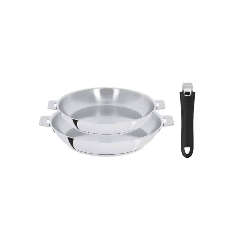Set de 2 PoĂȘles hautes inox Mutine amovible CRISTEL