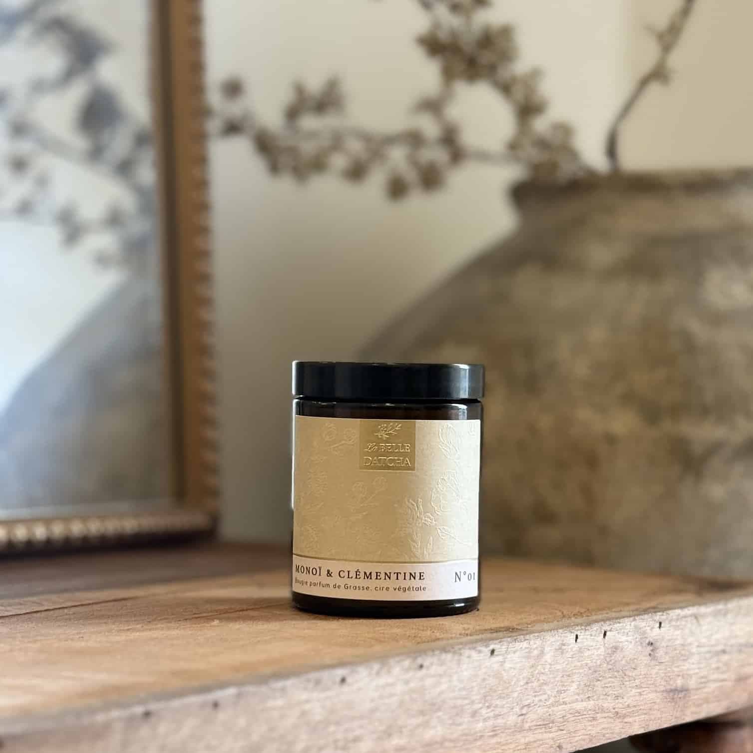 Bougie végétale parfumée - Monoï & Clémentine 160g LA BELLE DATCHA