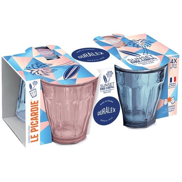 Verre 25cl Le Picardie - Rose & Marine Sunset X4 DURALEX