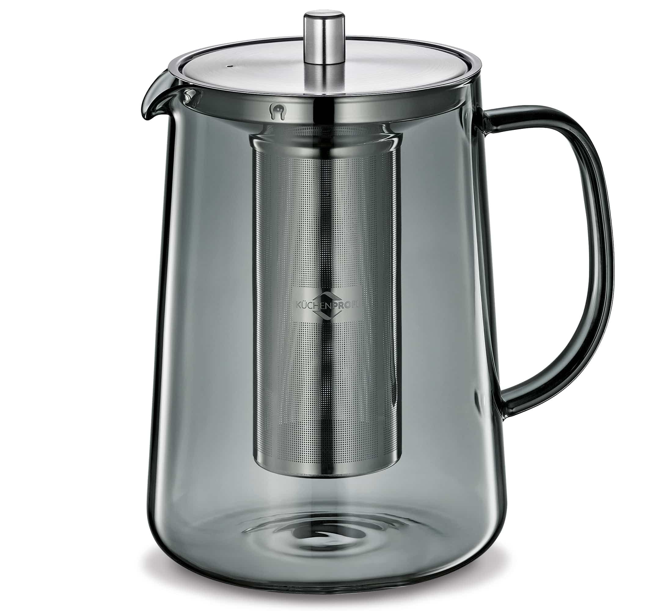 Théière en verre Assam - Gris KUCHENPROFI