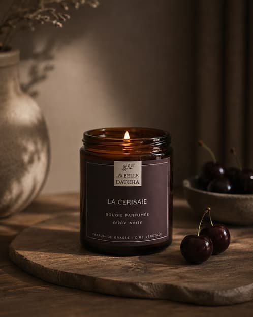 Bougie végétale parfumée - La cerisaie LA BELLE DATCHA