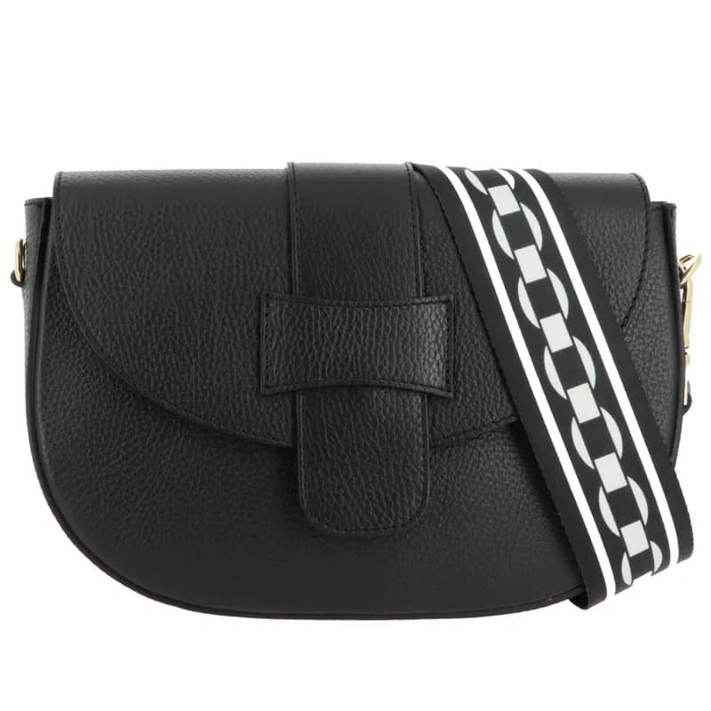 Sac bandoulière en cuir LUANDA Noir