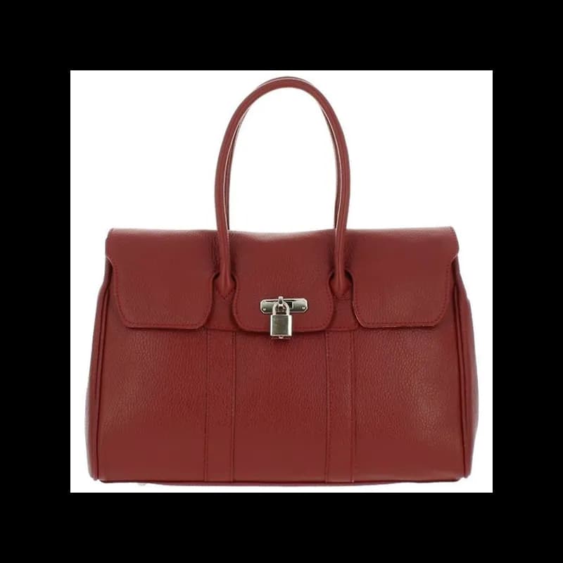 PARISIENNE grand sac à main en cuir Rouge