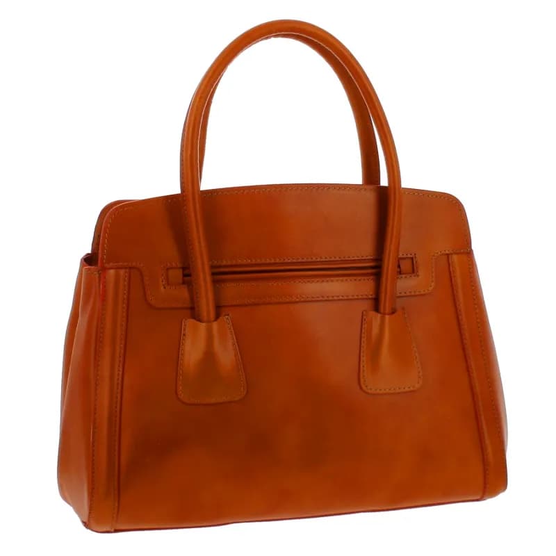 RATURO sac à main en cuir Camel