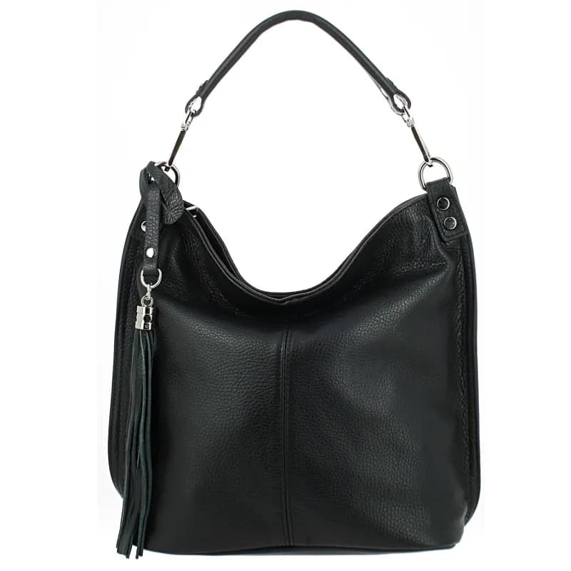 TELFORD sac hobo en cuir Noir