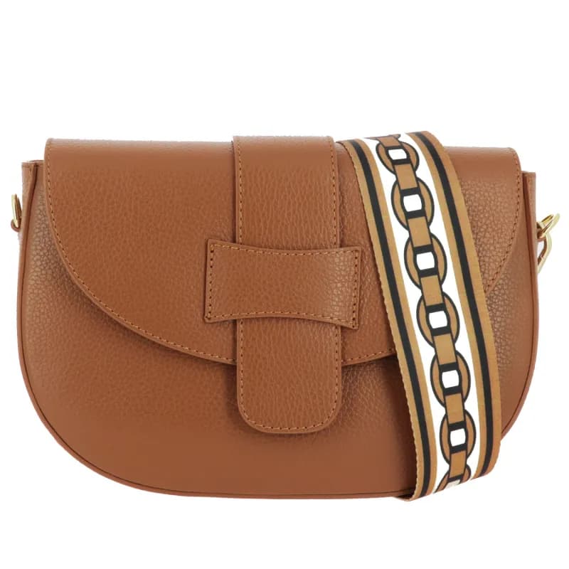 Sac bandoulière en cuir LUANDA Camel