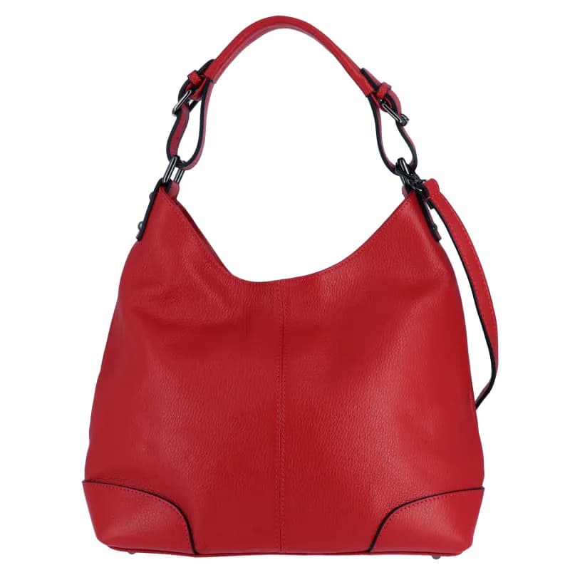Sac hobo en cuir YOGOSS Rouge