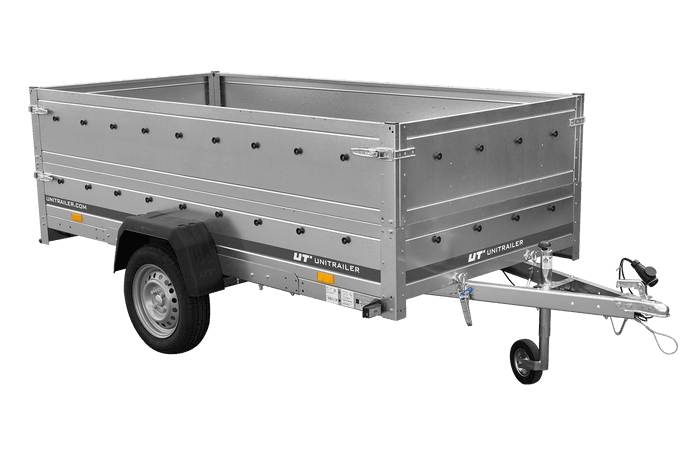 Przyczepka lekka 264×125 Unitrailer Garden 264 KIPP z burtami BIS-Nowy