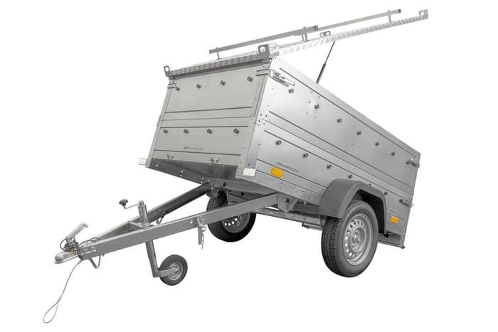 Przyczepka lekka 200×106 Unitrailer Garden 200 KIPP z burtami BIS i pokrywą aluminiową-Nowy